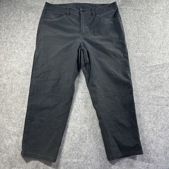Lululemon ABC Pants Men 38 Black Warpstreme Classic Fit Chino Golf Trouser 39X27 - Picture 1 of 14